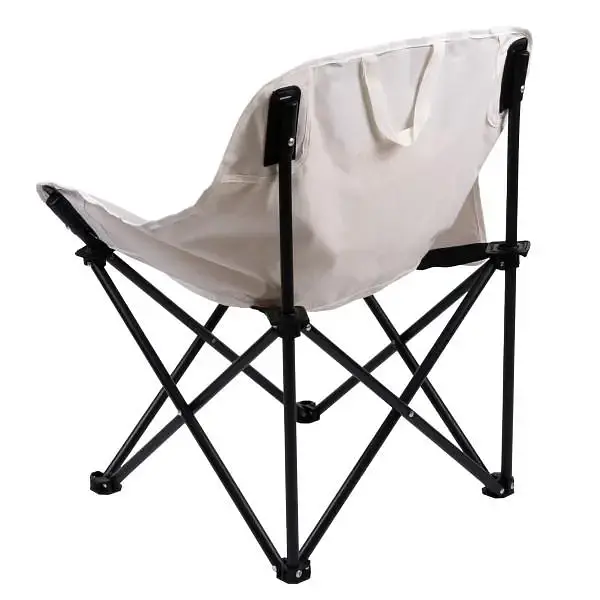 Стілець туристичний Lugi складаний зі сталевим каркасом білий HPS2 - фото 4