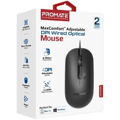 Компьютерная мышка Promate CM-2400 USB Black (cm-2400.black) - фото 2