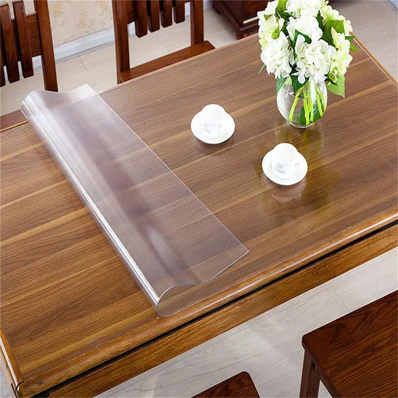 Мягкое стекло силиконовая скатерть на стол Soft Glass Защита для мебели (3.9х1.2 м) толщина - 2.0мм Прозрачное - фото 3