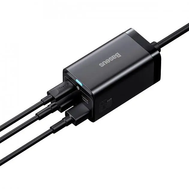 Блок зарядного устройства Baseus GaN3 Pro Desktop Fast Charger 4 порта 65 W (CCGP040101) - фото 4