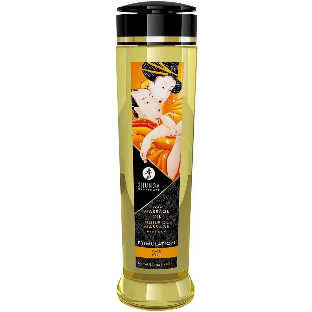Масажна олія Shunga Erotic Massage Oil персик 240 мл - фото 1