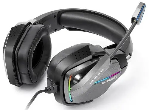 Навушники REAL-EL GDX-7780 Surround 7.1, Black, RGB, USB, накладні, мікрофон, кабель 2.2 м - фото 6