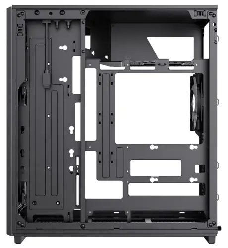 Корпус GameMax F46, Black, без БЖ, Mini Tower, ATX / Micro ATX / Mini ITX, Type-C / 2xUSB 3.0, макс. CPU - 169 мм / VGA - 350 мм, 4x120 мм ARGB, боковая панель из закаленного стекла - фото 7