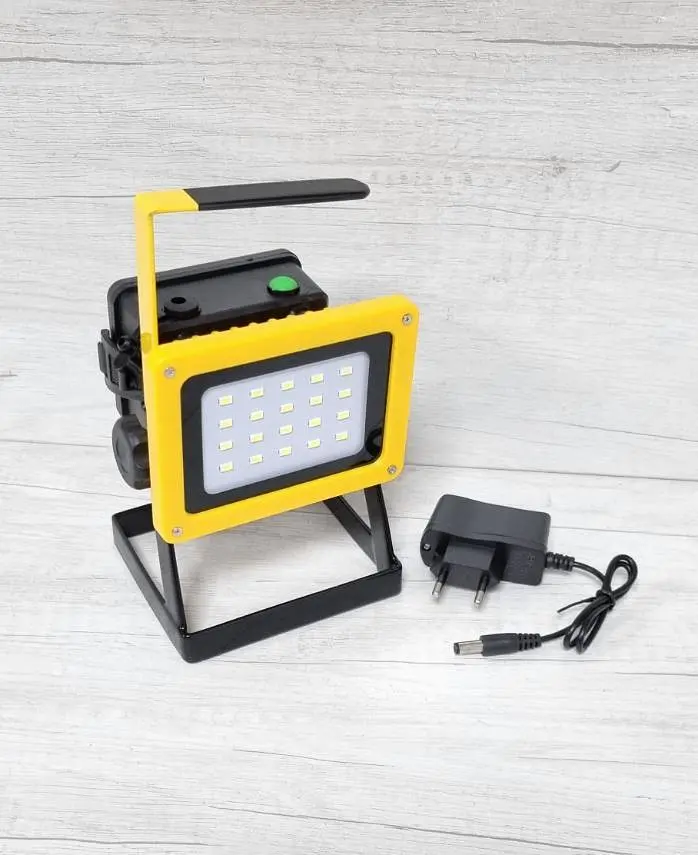 Фонарь аккумуляторный прожектор Power Line PR-580 LED 30 Вт, до 8 часов работы, IP65 1 шт. черный (PR-580 LED) - фото 3