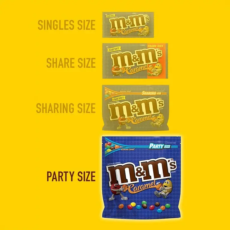 Драже M&M's Caramel Milk Chocolate Candy Party Size 963.9 - фото 5