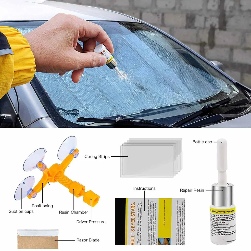 Набір для ремонту лобового скла Sunroz Windshield Repair полімер 3 мл - фото 6