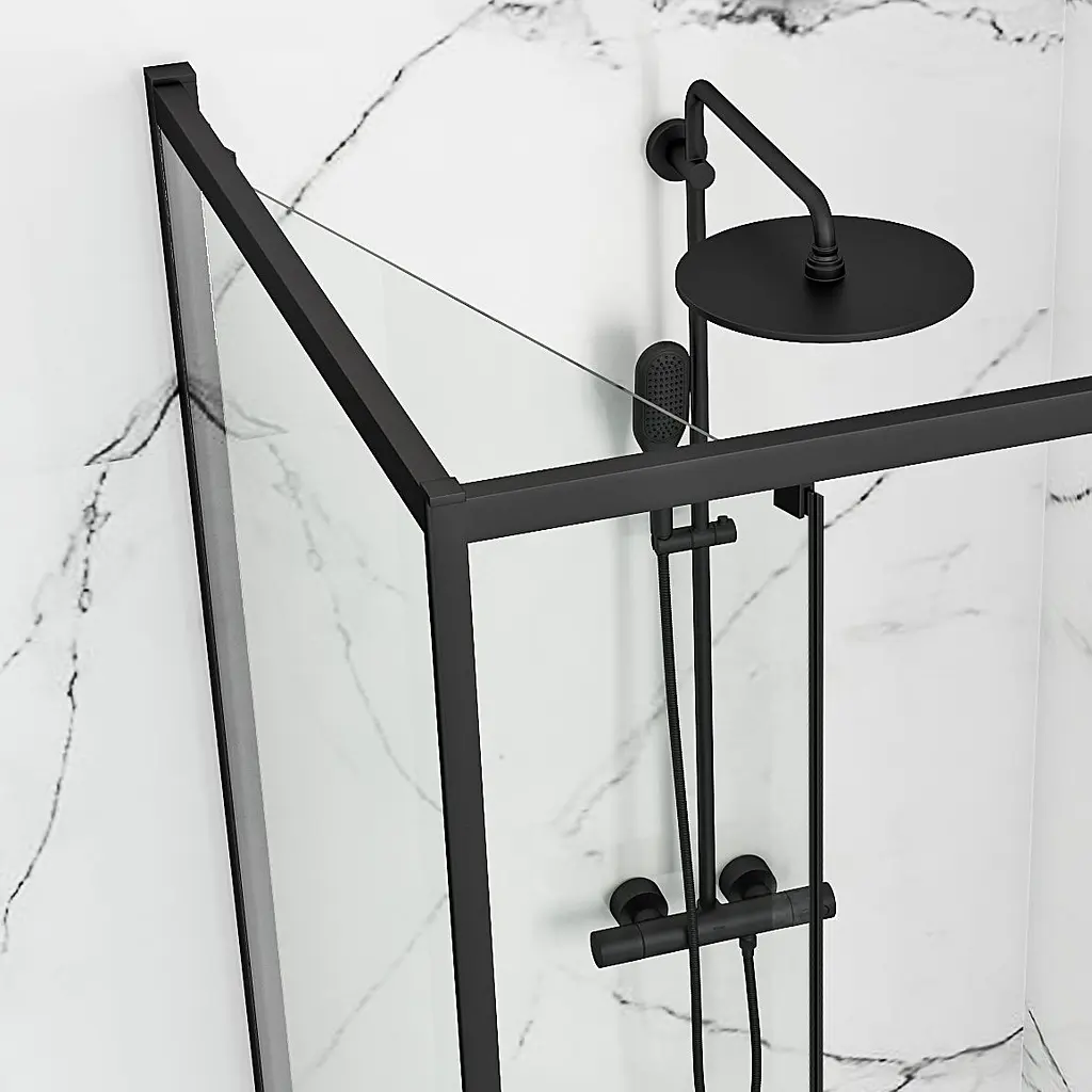 Душова кабіна Rea Space IN black 90x90 REA-K8881, Чорний матовий, Універсальна - фото 7