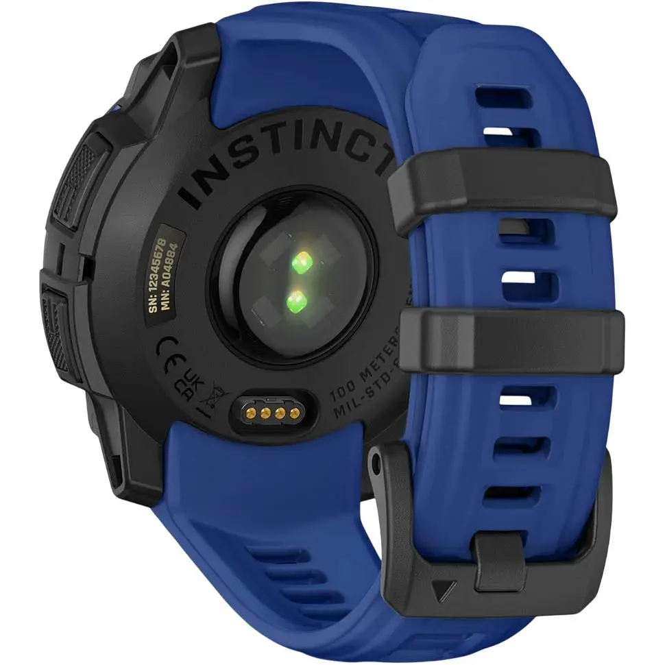 Смарт-годинник Garmin Instinct 3 AMOLED 45mm Black with Blue Band (010-02936-03) [156743] - фото 4