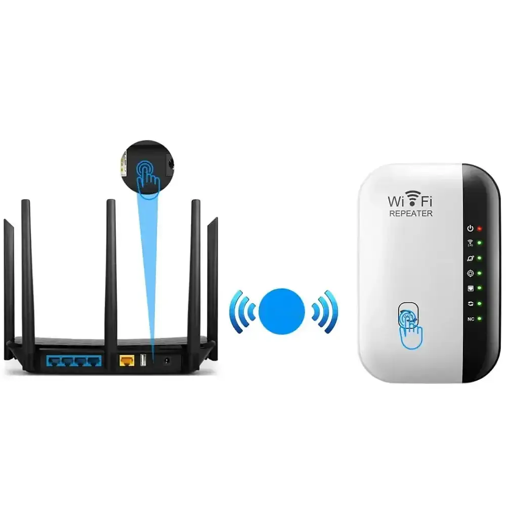 Підсилювач WiFi сигналу 2,4G до 300 Мбіт/с бездротовий Вайфай репітер роутер в розетку UKC - фото 6