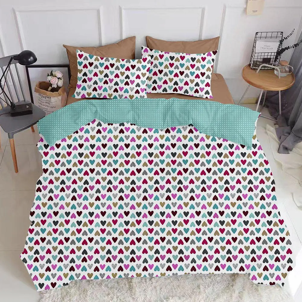 Комплект постільної білизни Cosas Mint love CS1 Полуторний м'ята (LoveMint_El-Brown_160) - фото 2