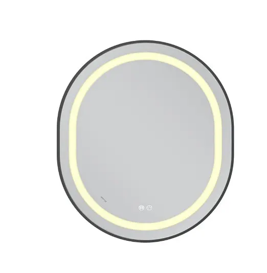 Дзеркало Mixxus Premium ELLIPSE MV05-80x70-REVERSE BLACK (LED Touch, Anti-fog (3-6kK)) (MP6646) - фото 4