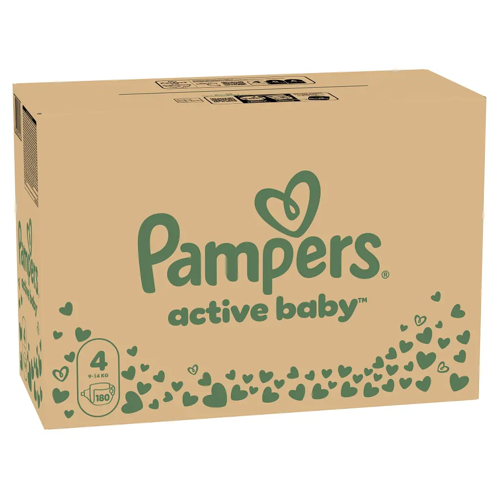 Підгузки Pampers Active Baby Maxi Розмір 4 (9-14 кг), 180 шт. (8006540032725) - фото 2