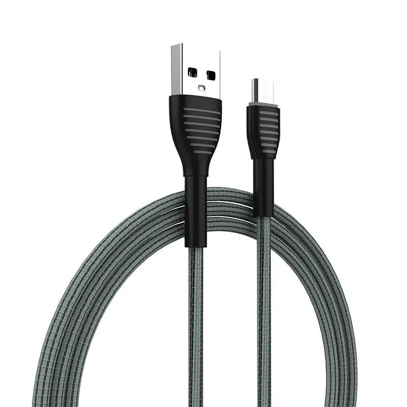 Кабель ColorWay USB - micro USB (M/M), Braided Cloth, 3 А, 1 м, Gray (CW-CBUM041-GR) - фото 3