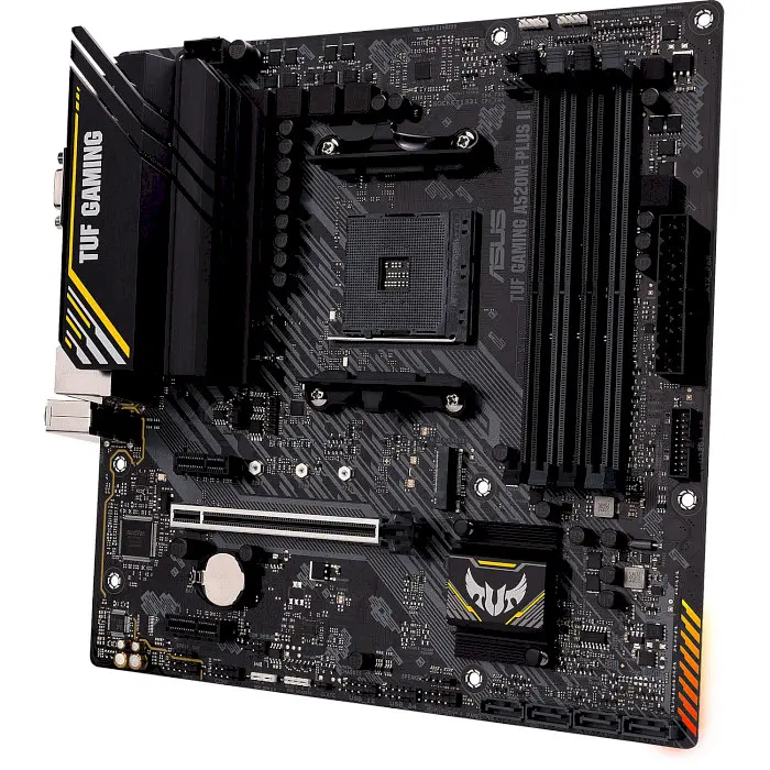 Материнська плата ASUS TUF GAMING A520M-Plus II (TUF Gaming A520M-Plus II) (Socket AM4, AMD A520, Micro-ATX) - фото 3