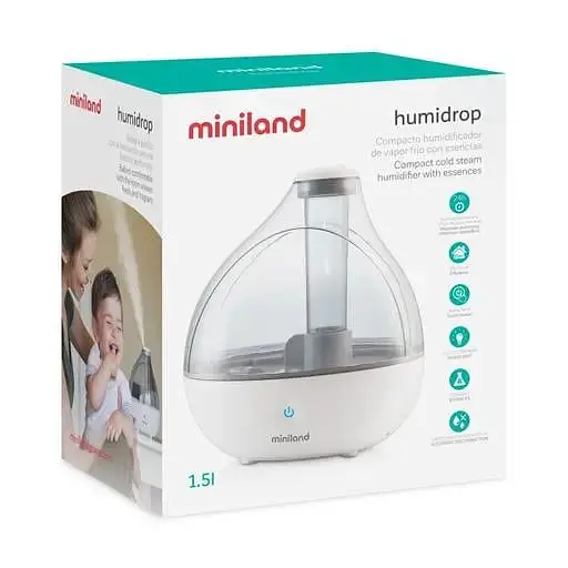 Ультразвуковий зволожувач повітря Miniland Humidrop з функцією ароматизації, білий (89173) - фото 5