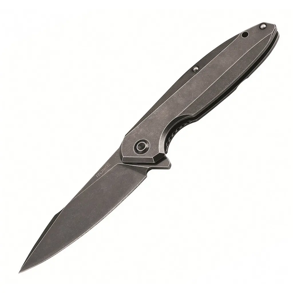 Ніж складаний туристичний Ruike P128-SB, (9.3 см) 14C28N/3cr14n чорний