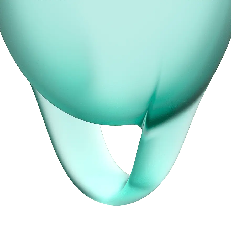 Satisfyer Feel Confident-набір менструальних чаш, 15 мл і 20 мл (зелений) - фото 3