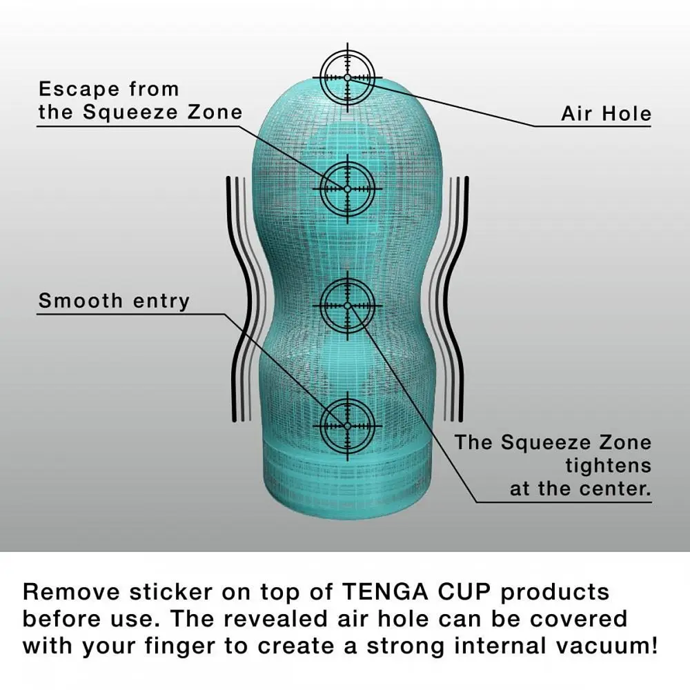 Мастурбатор Tenga Deep Throat Cup Cool Edition з лубрикантом що охолоджує, 18х7.5 см - фото 3