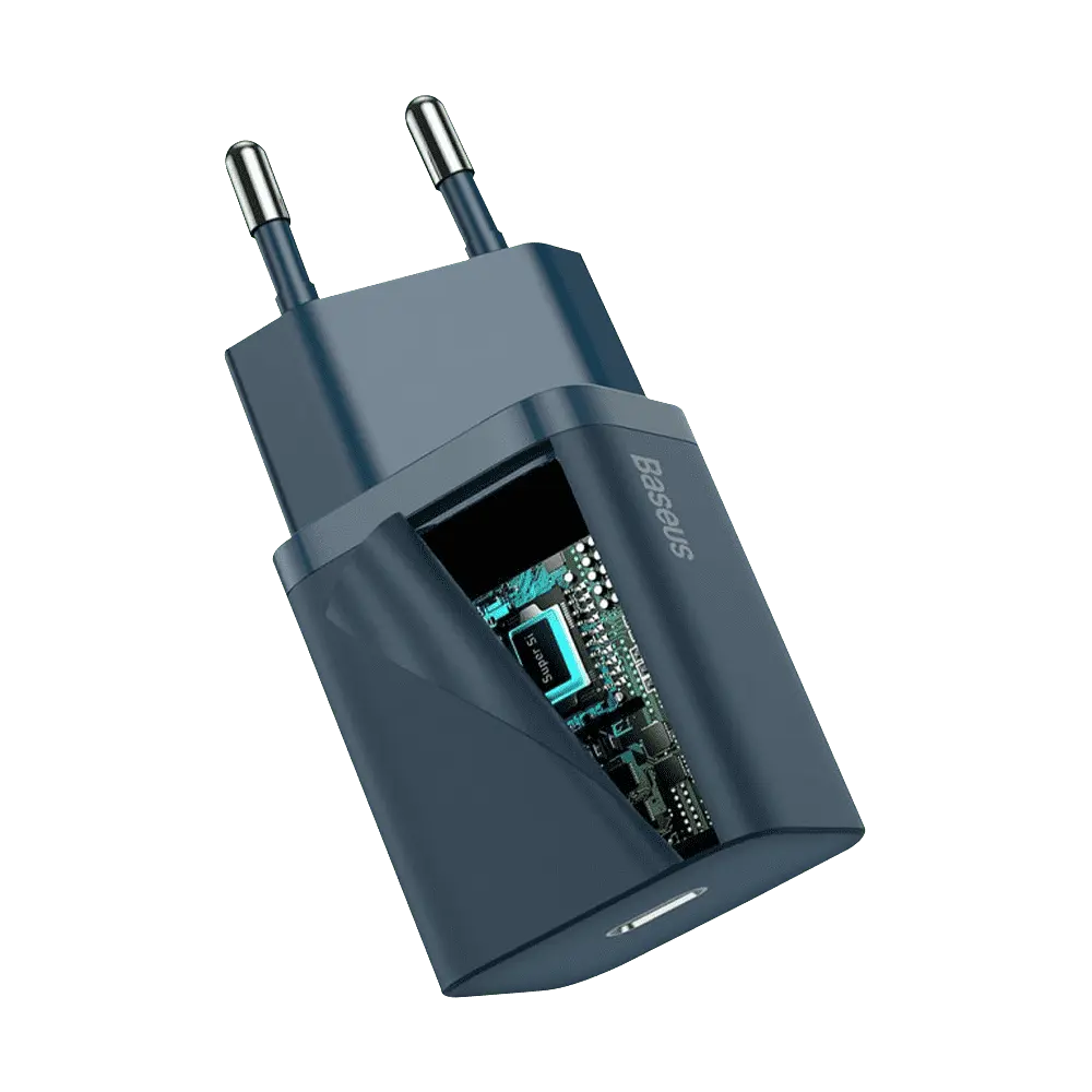 Мережевий зарядний пристрій Baseus Super Si 1Type-C 20W CCSUP-B03 Blue - фото 3