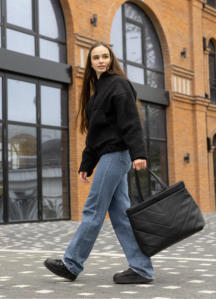 Сумка Sambag Shopper Tote QRS чорний 42 х 34 х 14 см (93383001) - фото 4