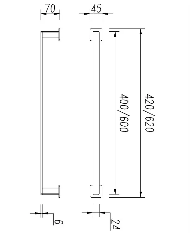 Тримач для рушника Omnires Nelson black mat NL80214BL Чорний матовий - фото 2