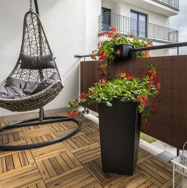 Декоративний мат для огорожі тераси, паркан, бамбукова огорожа Garden Rosa - фото 4