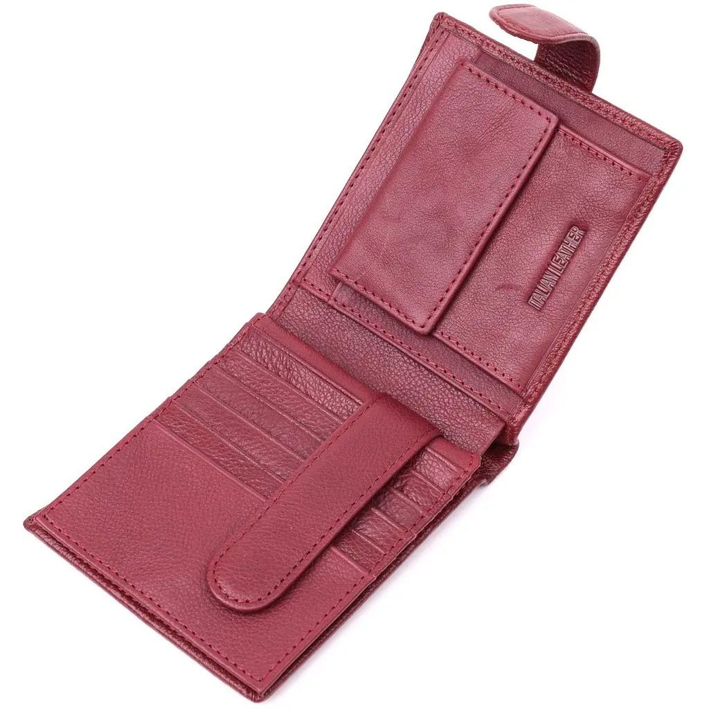 Практичний жіночий гаманець з натуральної шкіри ST Leather 22554 бордовий - фото 6