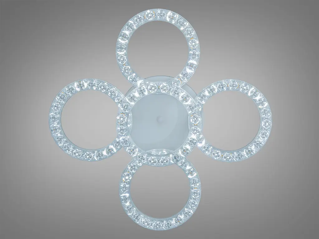 Стельова LED-люстра кільця Diasha MX4770/4+1S WH Ø 50 см, 73 W - фото 3