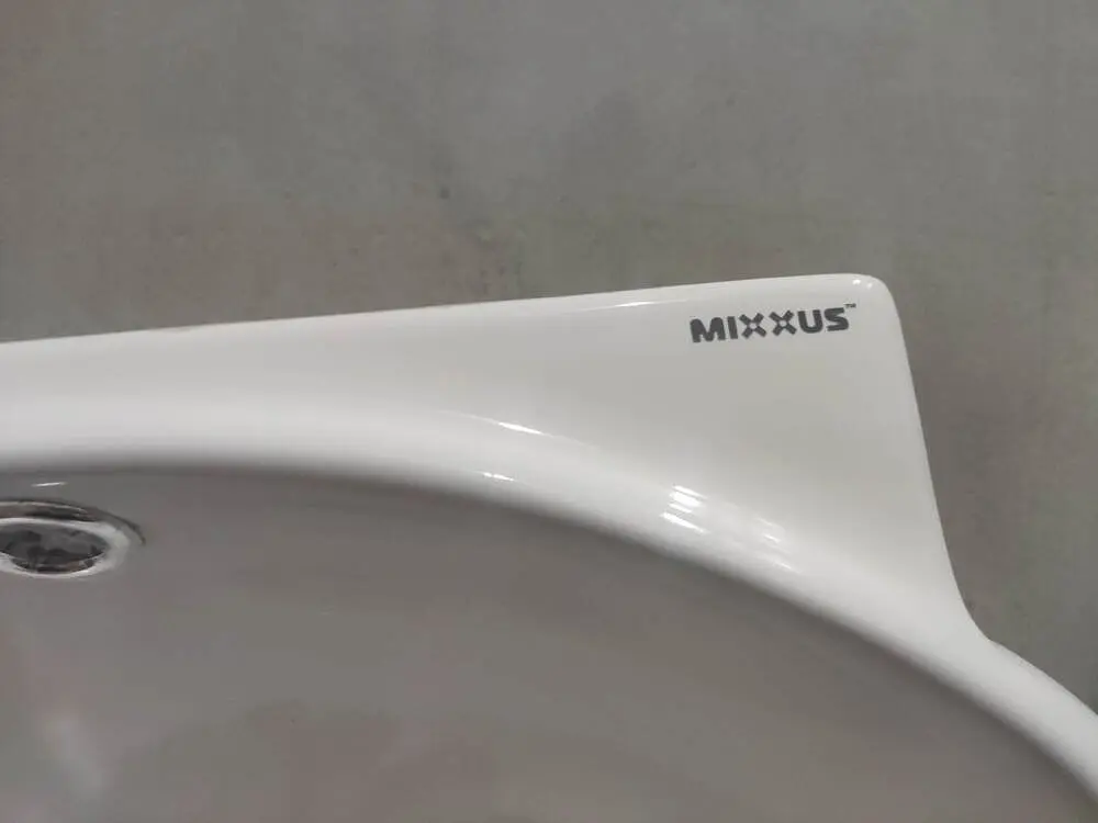 Умивальник підвісний Mixxus Premium Diverse-1201-R 400x215x140 мм з отвором під змішувач та перелив MP6506, Білий - фото 2