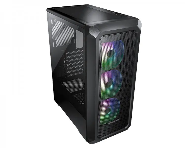 Корпус Cougar Archon 2 Mesh RGB Black, без БЖ, Mid Tower, ATX/Micro ATX/Mini ITX, 1xUSB 2.0, 2xUSB 3.0, 3x120 мм ARGB Fan, скляне вікно - фото 3