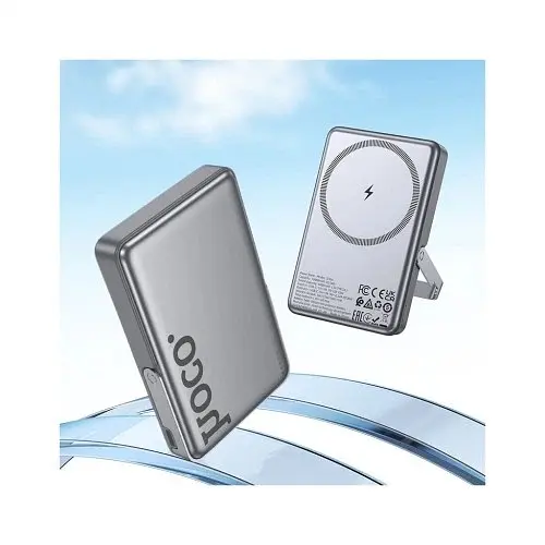 Портативне зарядне - магнітний павер банк Hoco Q36A Sunlight 10000 mAh magnetic + holder PD 20W - фото 6