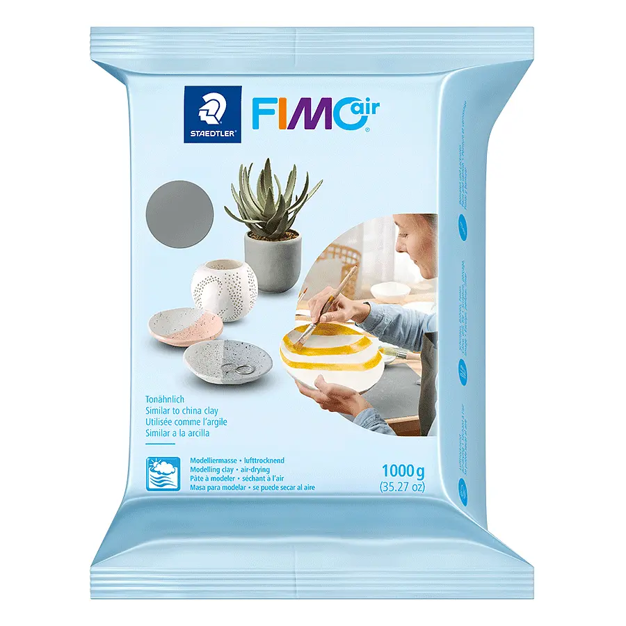 Пластика самозастигаюча сіра 1 кг Fimo Air (4007817089118)