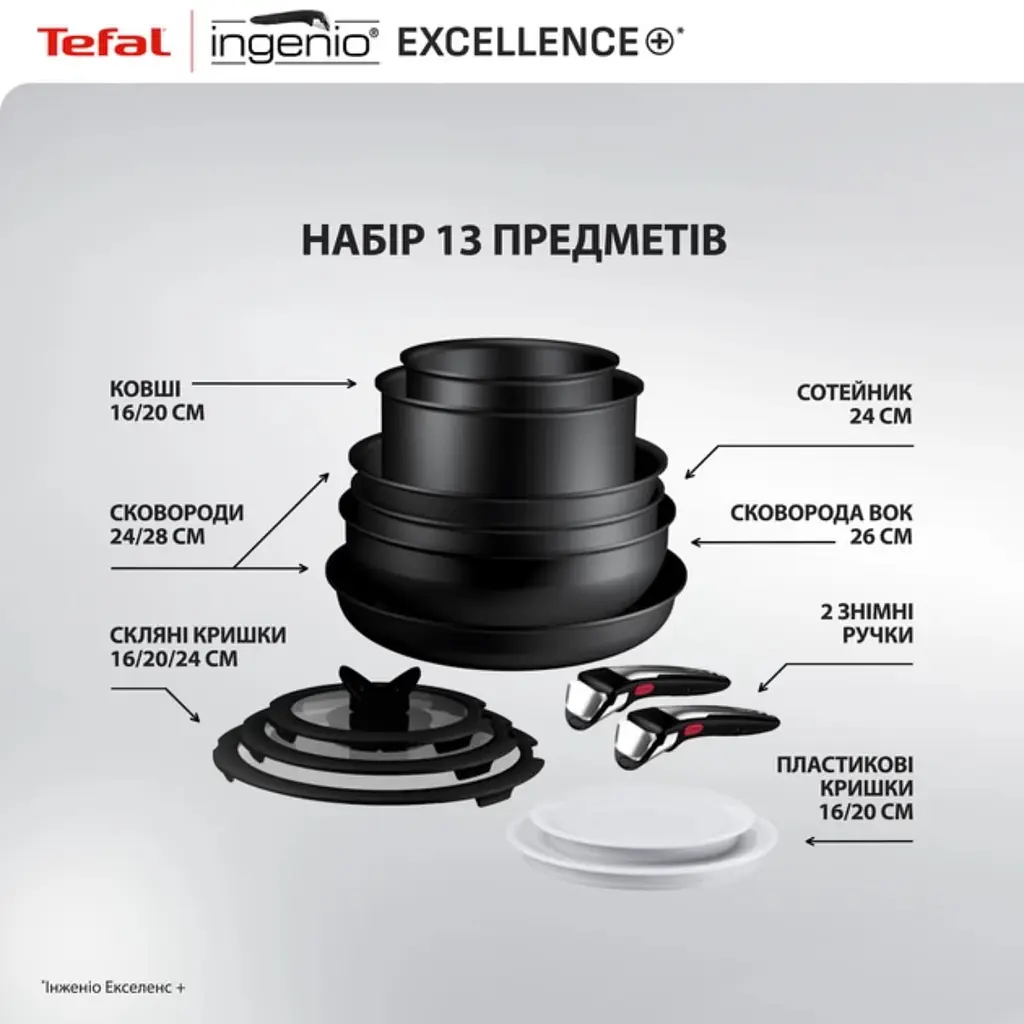 Набір посуду Tefal Ingenio Excellence+ 13 предметів (P0009753) - фото 10