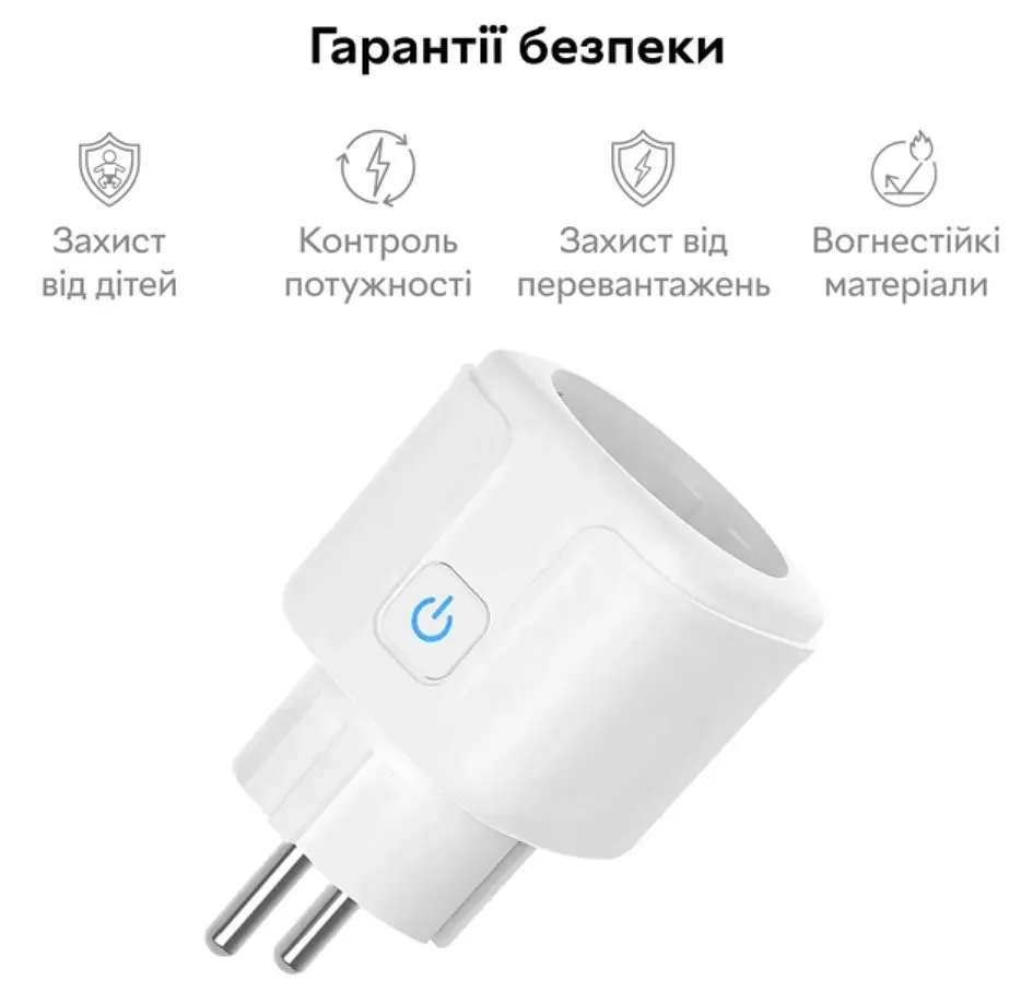 Розумна розетка Zigbee 3.0 з ватметром Tuya/Smart Life 16 А - фото 5