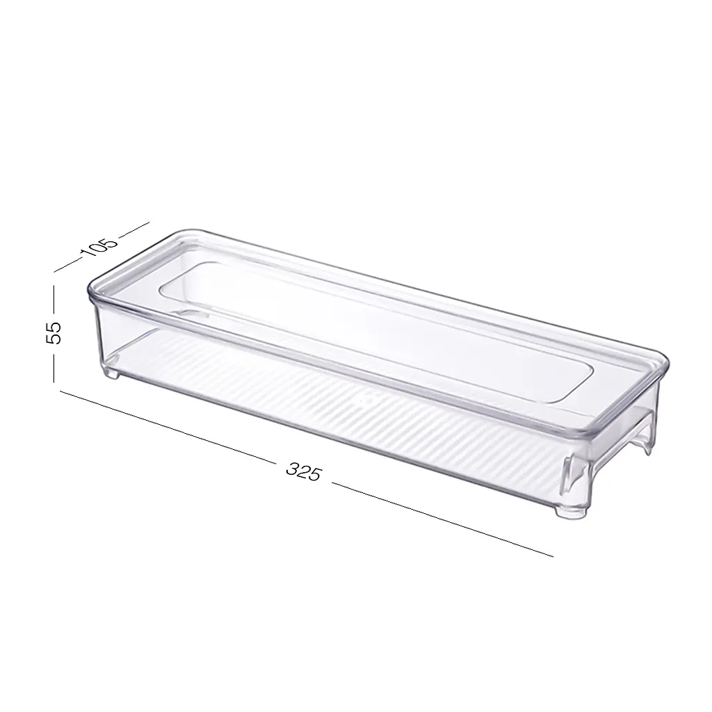 Контейнер МВМ My Home для хранения в холодильнике 325х100х55 мм прозрачный (KP-71 S T) - фото 2