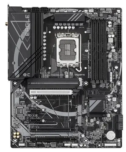 Материнська плата LGA1700, Gigabyte Z790 EAGLE AX, Z790, 4xDDR5, Int.Video(CPU), 4xSATA3, 3xM.2, 1xPCI-E 5.0 x16, 1xPCI-E 4.0 x16, 1xPCI-E 3.0 x16, 2xPCI-E 3.0 x1, Realtek 7.1, Realtek 2.5GbE, WiFi 6E, Bluetooth 5.3, 9xUSB3.2/6xUSB2.0, HDMI/DP, ATX - фото 2