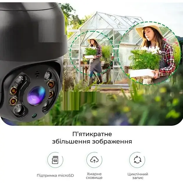 Вулична поворотна IP-камера FURminator WI-FI, А8 / 4mp 360 (A8) monitor ICSSE - фото 3
