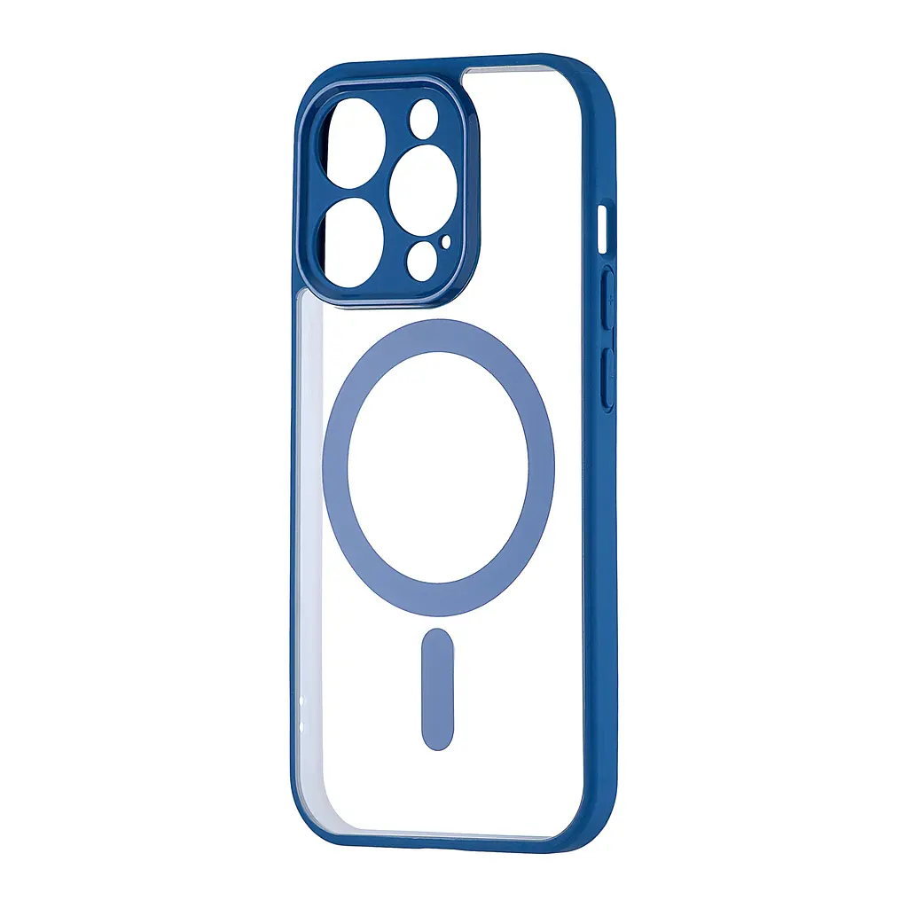 Чохол Color Edge with MagSafe (Protected Camera) iPhone 15 Pro Navy Blue