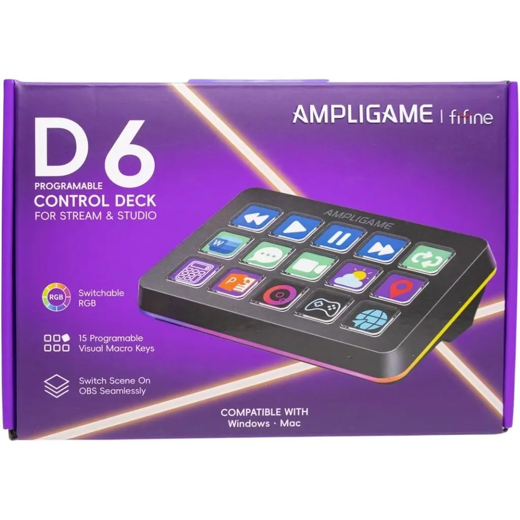 Контролер для стримінгу Fifine Ampligame Stream Deck D6 [126017] - фото 6
