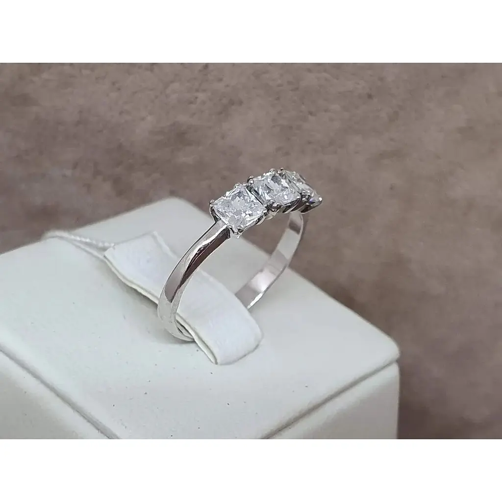 Срібне кільце Агні Тріо з фіанітами. 1391/1Р-CZ - фото 4