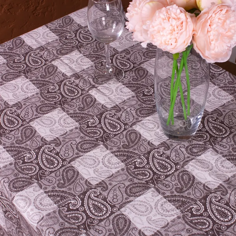 Скатерть MirSon №213 Persia 180x130 см рогожка - фото 3