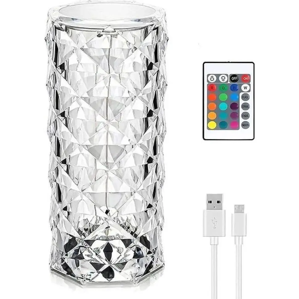 Ночная лампа XPRO Diamond Table Lamp Crystal Rose RGB Кристалл Роза с пультом (42788-Crystal Rose_158) - фото 2