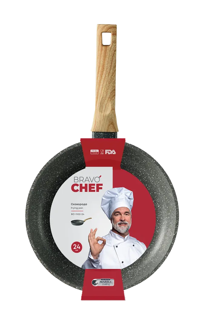 Сковорода Bravo Chef классическая 24 см kuh0016749 - фото 4