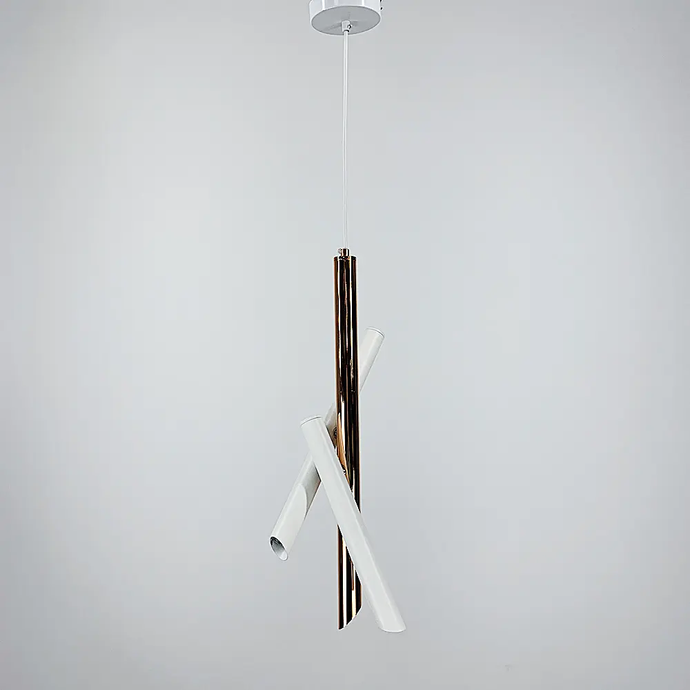 Світильник TUBES у блому корпусі в стилі модерн | Арт. MJ 102/3 GD+WT | Line F - фото 6