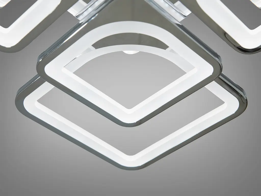 Эффективная потолочная светодиодная люстра на пульте, 110Вт, хром. - фото 3