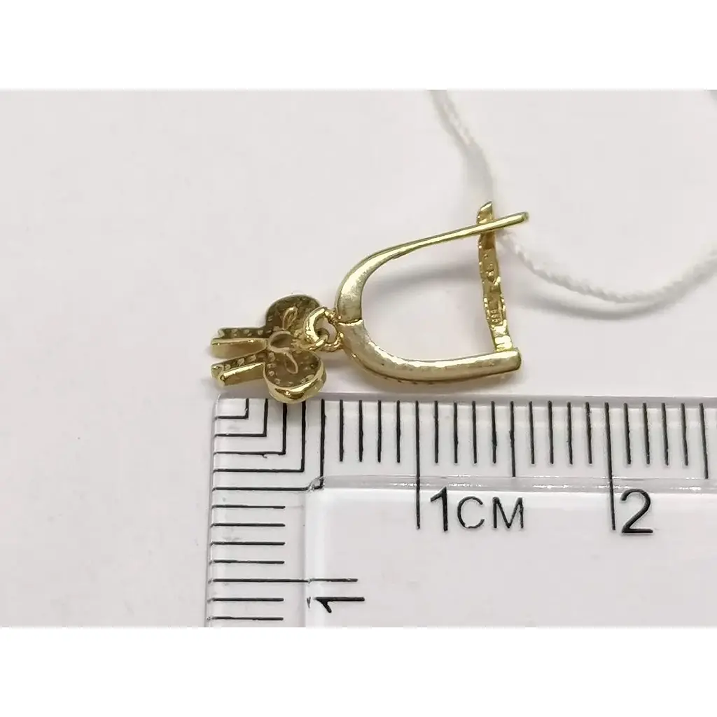 Золоті сережки Столична Ювелірна Фабрика з емаллю. 105526ЕР - фото 3