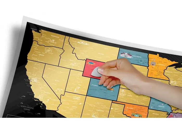 Скретч карта світу 1DEA.me Travel Map USA Black (13028) - фото 3