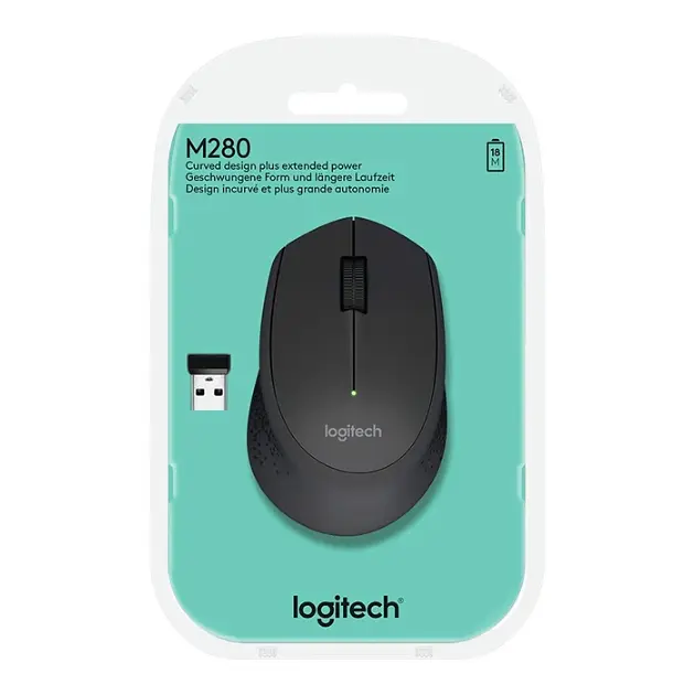 Миша комп'ютерна бездротова Logitech M280 / DPI 1000 / USB / Чорний (910-004287) - фото 7