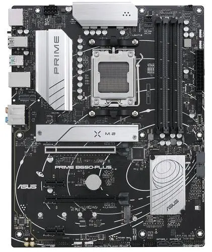 Материнская плата AM5 Asus PRIME B650-PLUS, B650, 4xDDR5, Int.Video (CPU), 4xSATA3, 2xM.2, 2xPCI-E 4.0 16x, 2xPCI-E 4.0 1x, 1xM.2 (Key ATX - фото 2