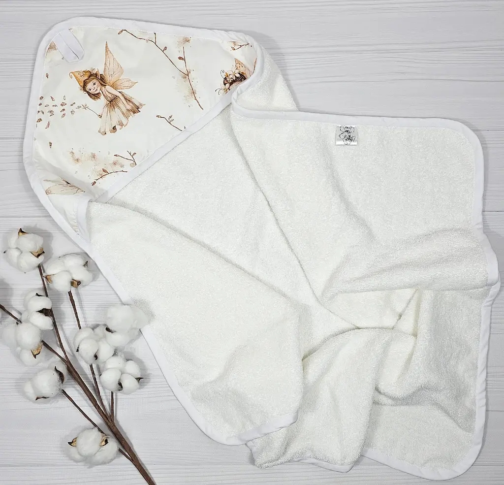 Дитячий рушничок-куточок 80х80 a.l.babybox Феї Білий - фото 2